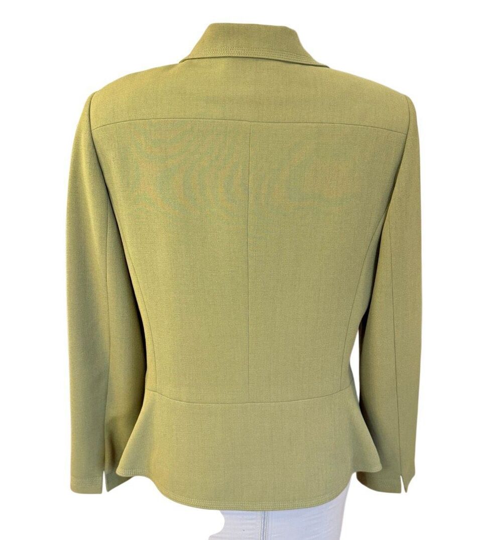 Le Suit Celery Green 3-Button Lined Blazer Set In Waist Sz. 14 Career Profession - Picture 6 of 13